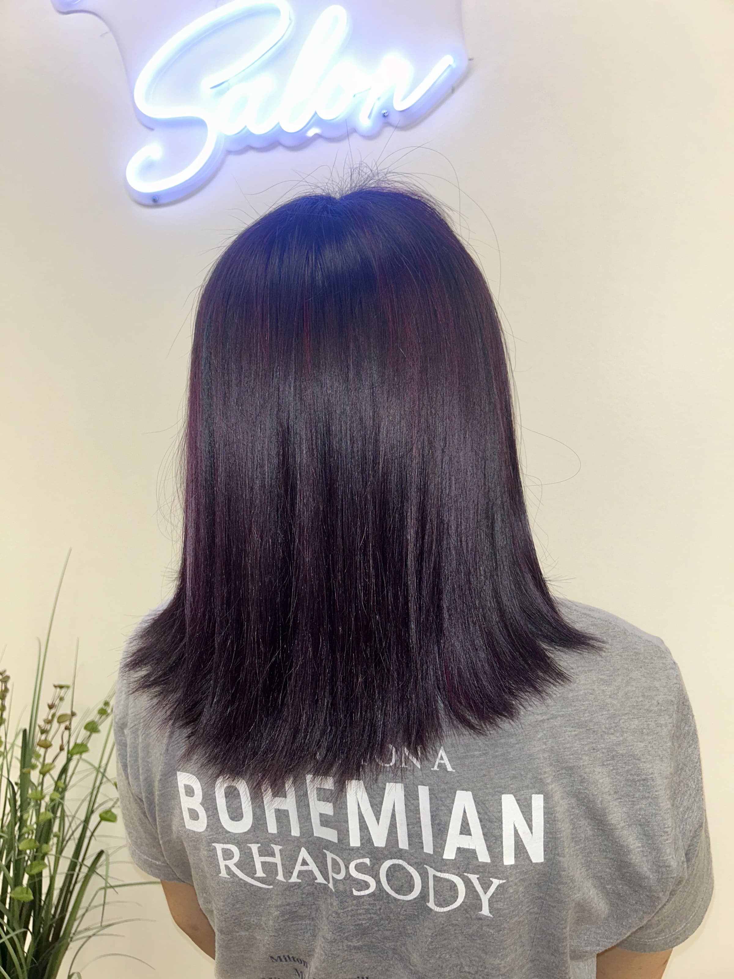 Keratin-smoothed hair with a sleek finish — hair by Lili Barker in Leander, TX